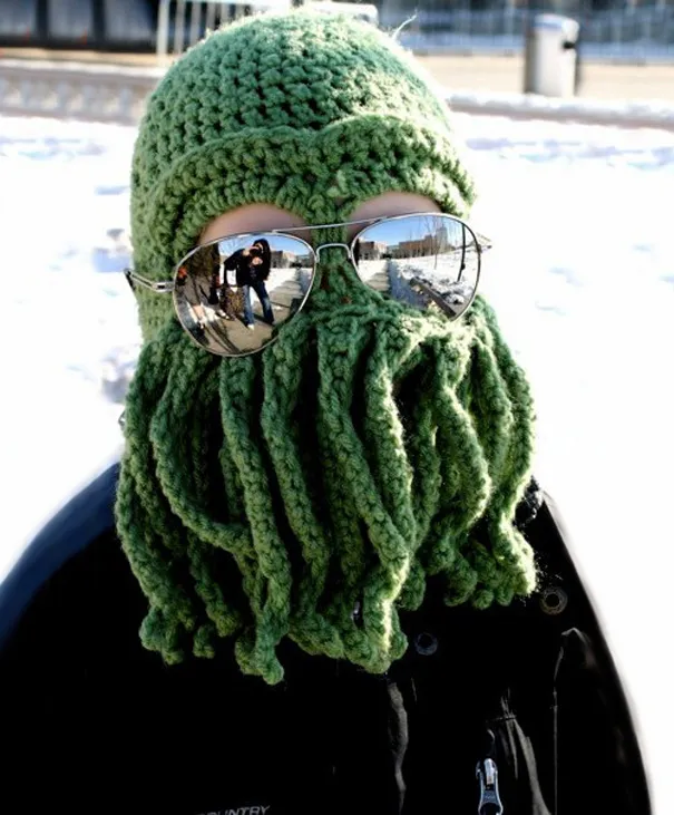 Hilarious Knitted Cthulhu Ski Mask 