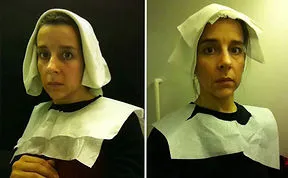 15th Century Flemish Style Portraits Recreated In Airplane Lavatory