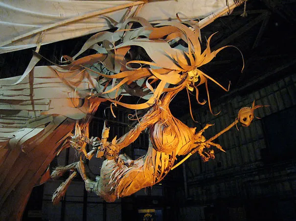 Three Guys Build A Full-sized Ghost Ship Out Of Cardboard In 5 Days