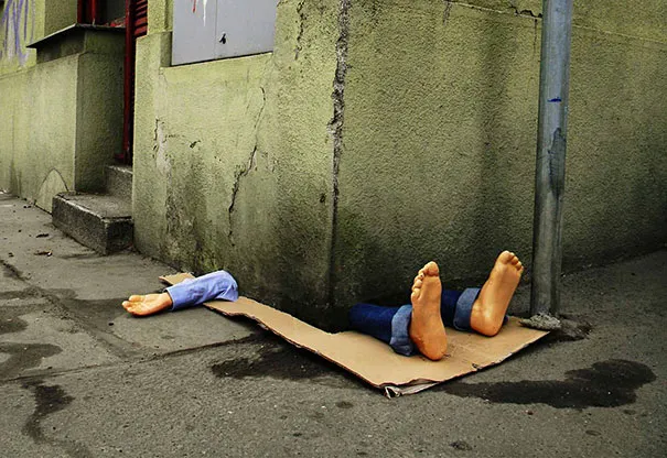 Street Artist Creates Clever Urban Interventions To Get People Thinking