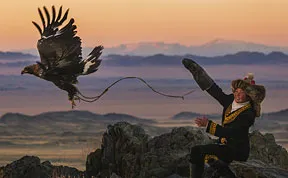 13-Year-Old Kazakh Girl Trained To Become Eagle Hunter