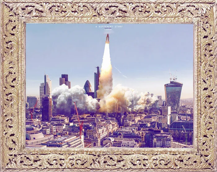 A Different Story - Spacecraft Lifting Off From Major European Cities