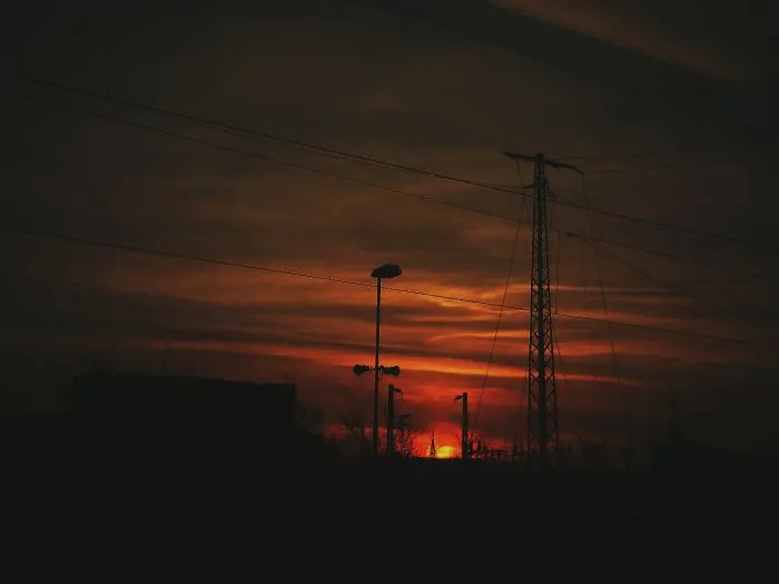 Sunset.