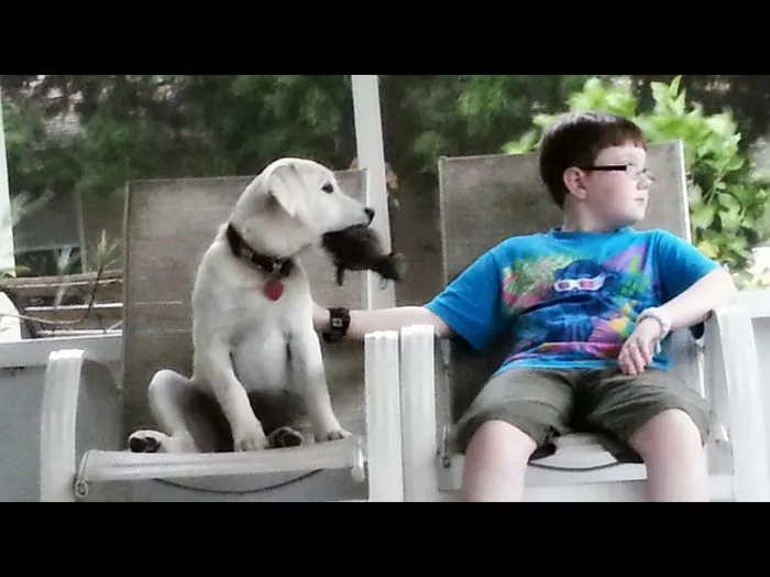 Boy And Dog, Okeechobee, Fl