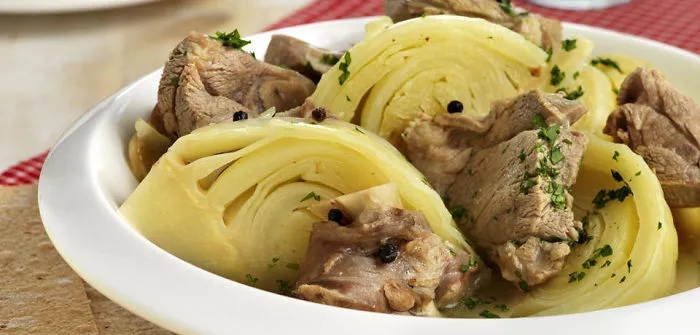 Fårikål- Norwegian Meal Made Of Sheep And Cabbage.