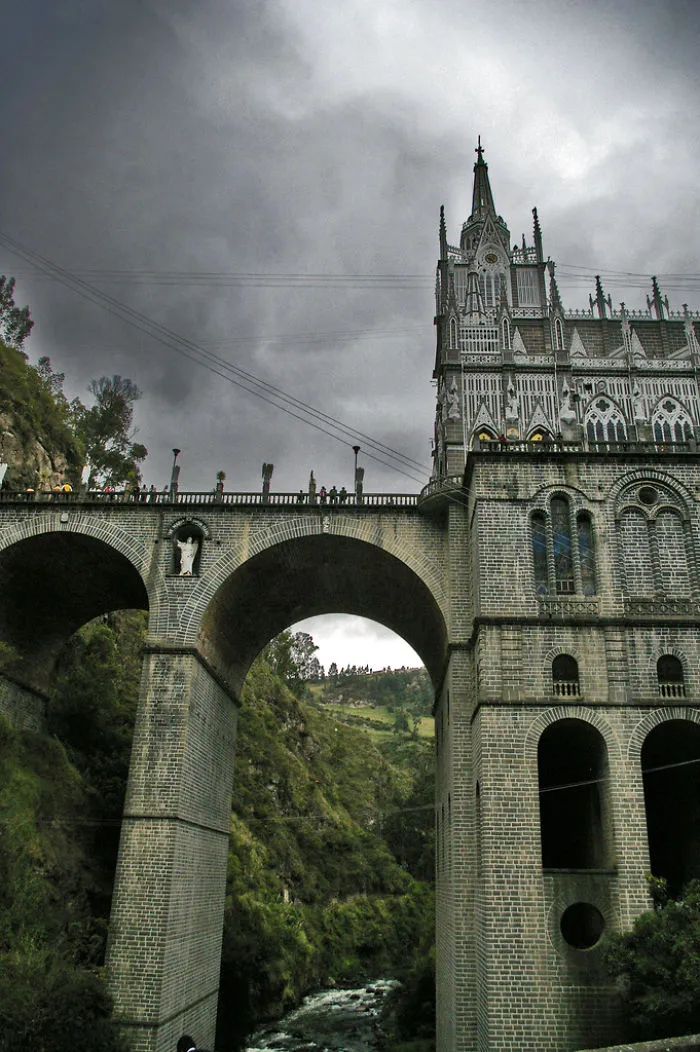 Las Lajas Cathedral In Colombia, South America