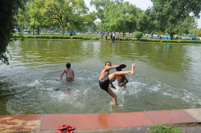 Boy Fun With Water -india