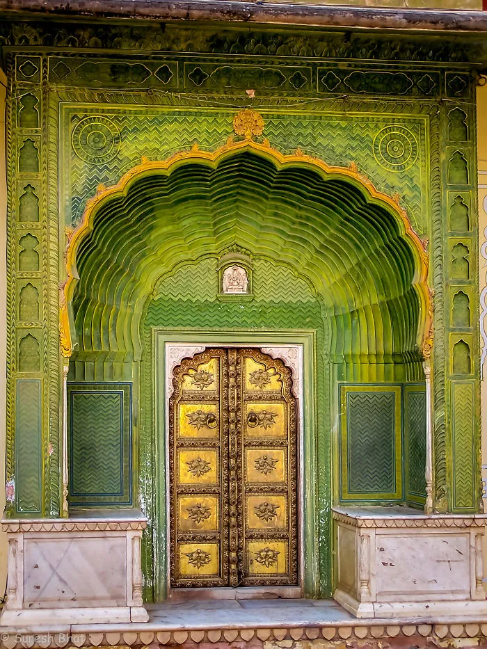 Doorway In City Palace, Jaipur, India