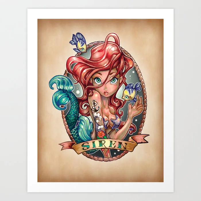 Pin Up Princesses And Cartoons Heroines Art Prints  (14 Images)