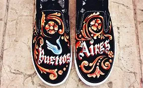Artist Hand-paints Shoes With Artworks Of Famous Painters Or Beloved Cartoon Characters.