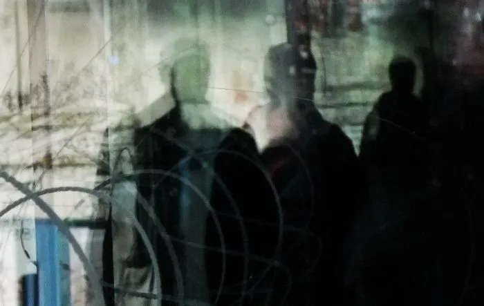 Reflection In A Elevator Shaft