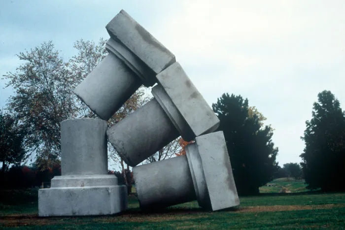 Impermanent Colum,university Of Illinois,  Thomas Skomski, Cast Concrete,21ft. Tall, 24 Tons.
