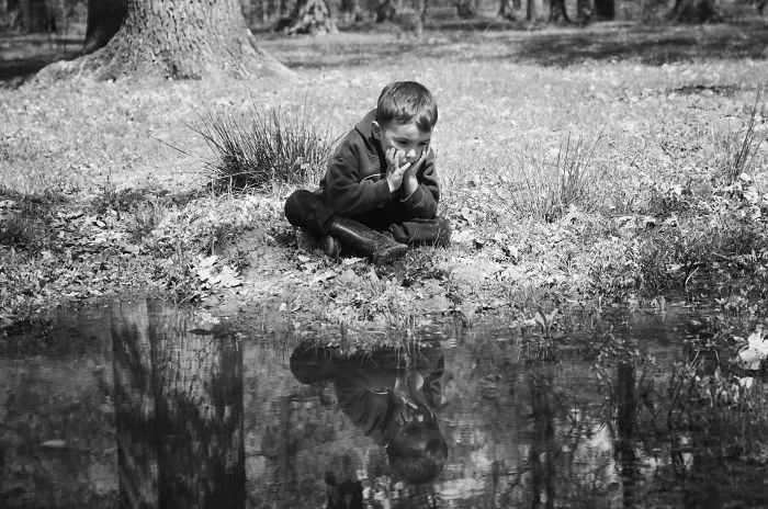 Little Boy Searching For His Friend - The Frog