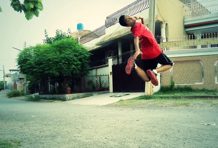 A Boy In The Air .. A Jump Of Extreme Exciteness