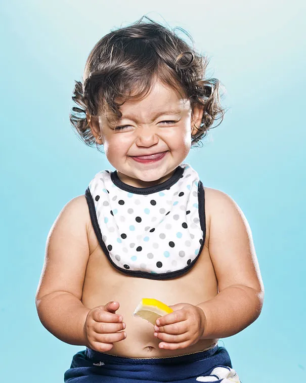 Photos of Toddlers Tasting Lemon For the First Time