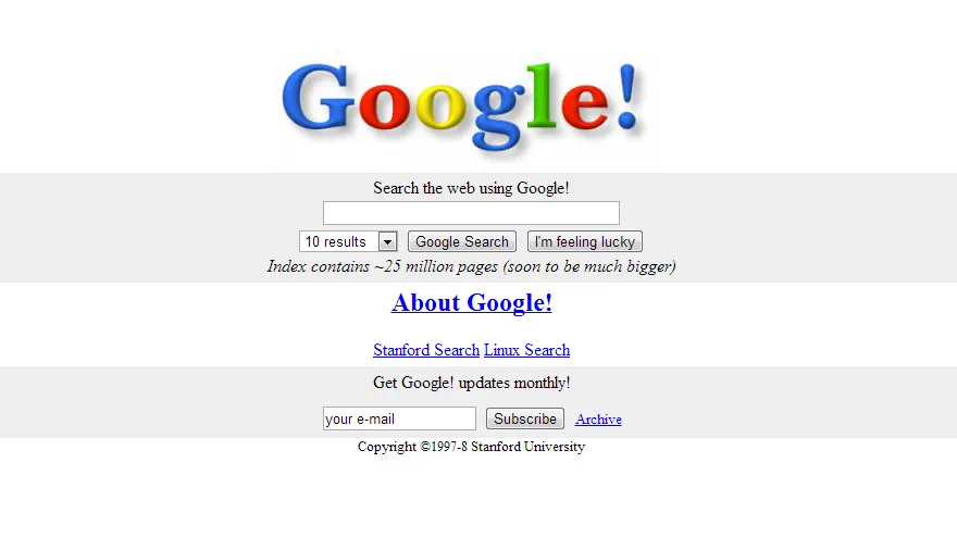 What 12 of The World’s Biggest Websites Looked Like at the Beginning