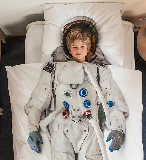 Realistic Astronaut Duvet Cover