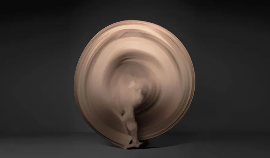 10,000 Individual Images of Nude Dancers Merged Together 