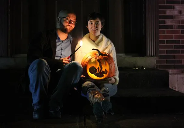 Creative Halloween Baby Announcement