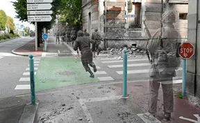 Ghosts of War: WWII Photos Superimposed on to Modern Street Scenes