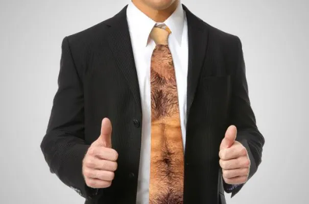 Hairy Chest and Stomach Tie