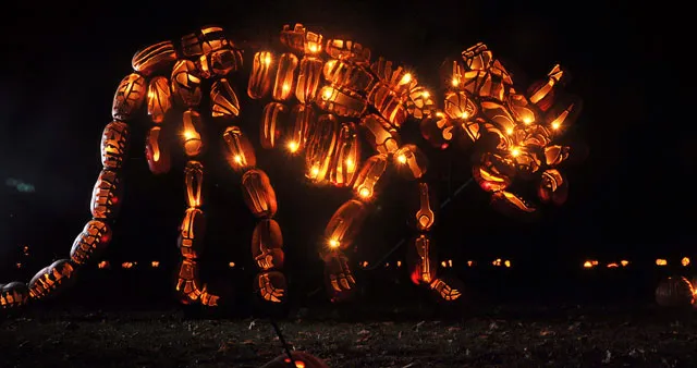 Giant Pumpkin Sculptures At The Great Jack'O Lantern Blaze