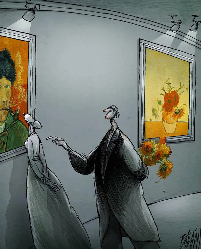 Our Problems and Flaws Turned Into Cartoons by Angel Boligan