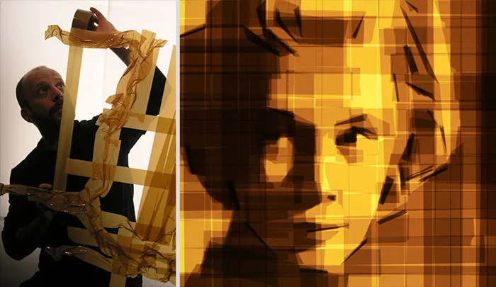 Artist Creates Beautiful Art Using Nothing But Packing Tape