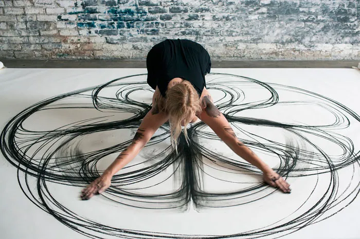 Artist Turns Dance Moves Into Beautiful Charcoal Drawings