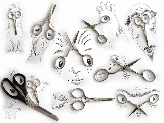 Everyday Objects Turned Into Playful Illustrations by Victor Nunes