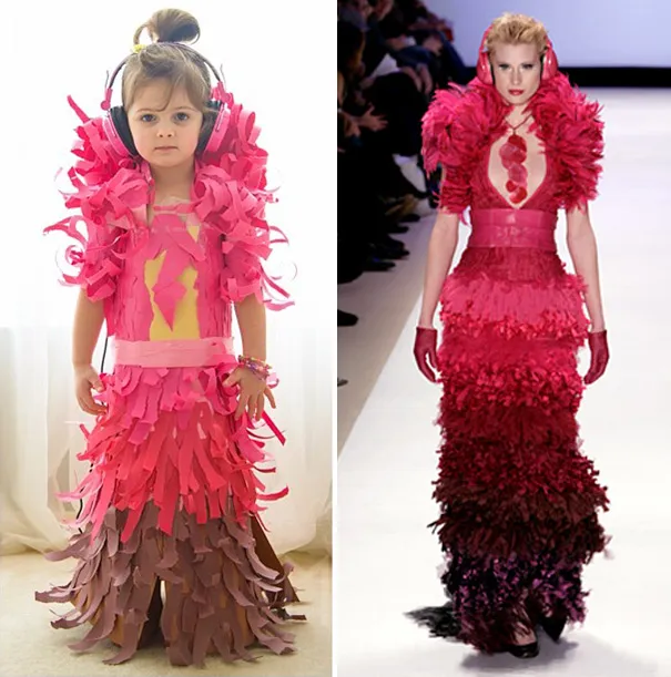 4-Year-Old Daughter And Her Mother Create Stylish Line of Paper Dresses