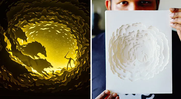 Fairytales Come To Life In Papercut Light Boxes by Hari & Deepti