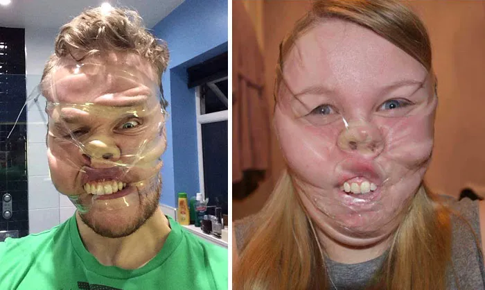 Scotch Tape Selfies: Newest Trend Of Distorting Faces With Tape Goes Viral On Facebook