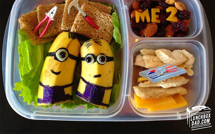 Lunchbox Dad Makes Creative Sandwiches And Snacks For His Daughter's School Lunch