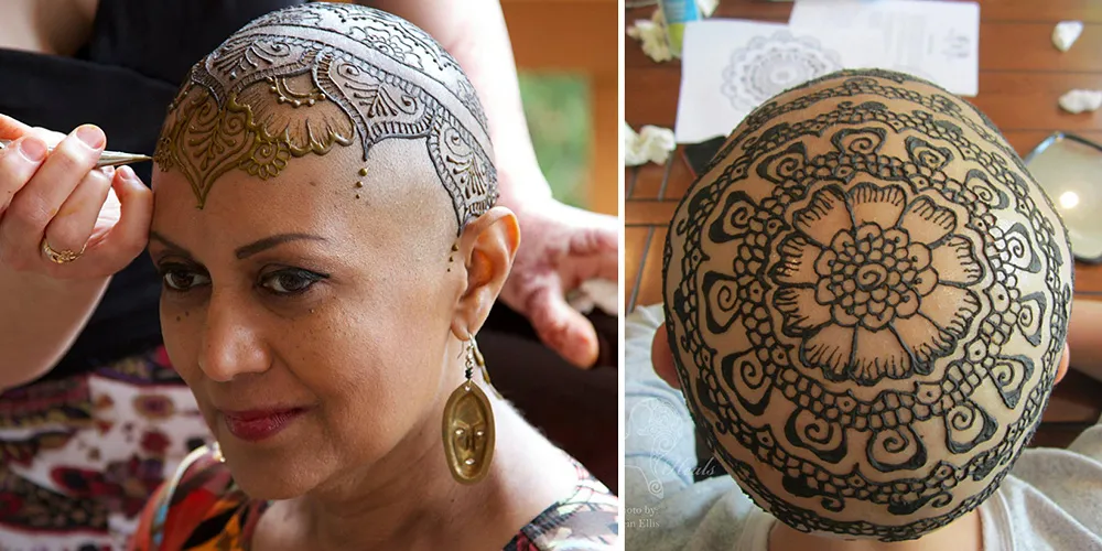 Elegant Henna Tattoo Crowns Help Cancer Patients Cope With Their Hair Loss