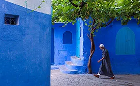This Old Town In Morocco Is Covered In Blue Paint
