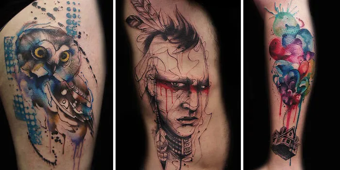 Tattoo Artist Creates Impressive Freehand Tattoos On The Spot Without Any Sketches