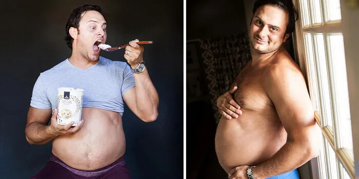 This Guy's Wife Refused To Take Maternity Photos, So He Had Some Taken Of Himself Instead