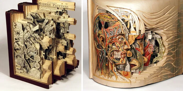'Book Surgeon' Uses Surgical Tools To Make Incredible Book Sculptures
