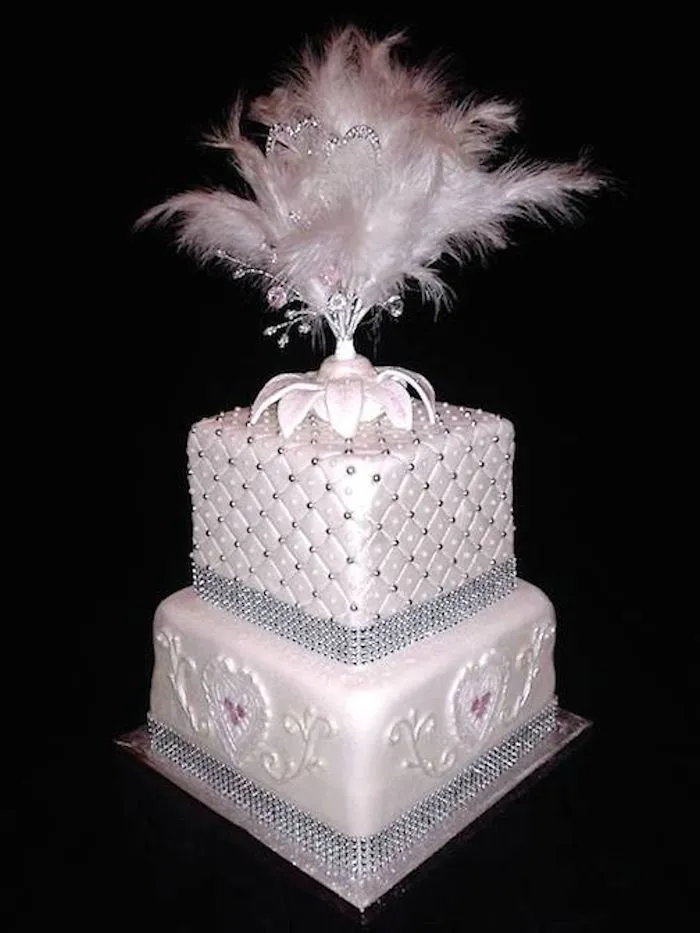 Wedding Cake With Hand Made Topper