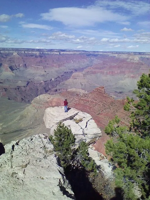 Husband In The Grand Canyon On Our Honeymoon