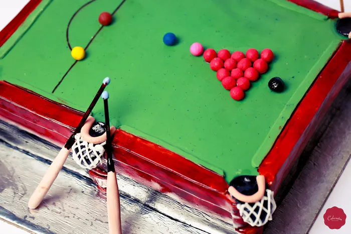 Snooker Table Cake From Cakesutra