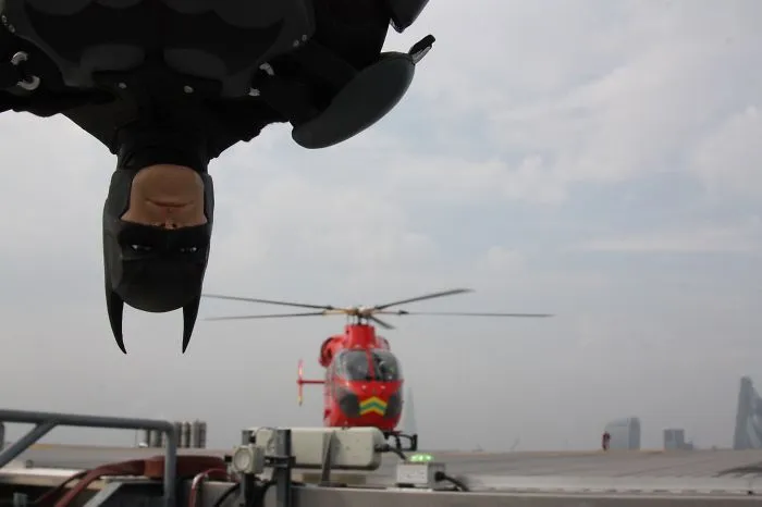 Batman On Work Experience At London's Air Ambulance