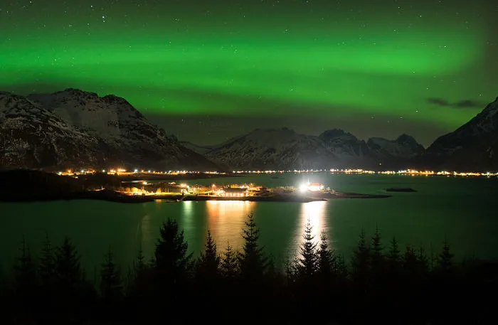 Arctic Cityscape From Lofoten Islands, Norway