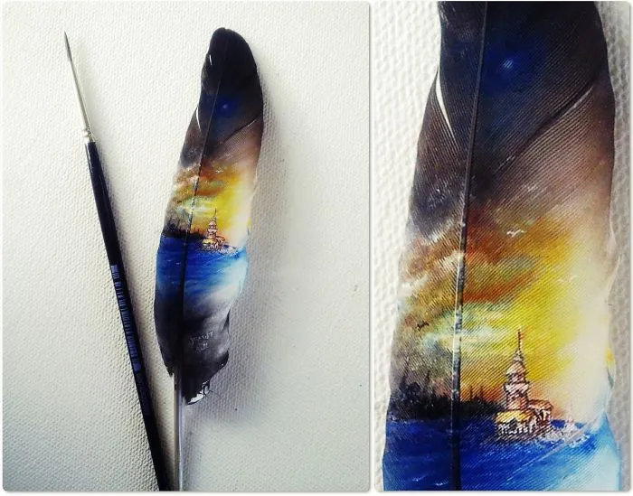 Micro Art Over Feather