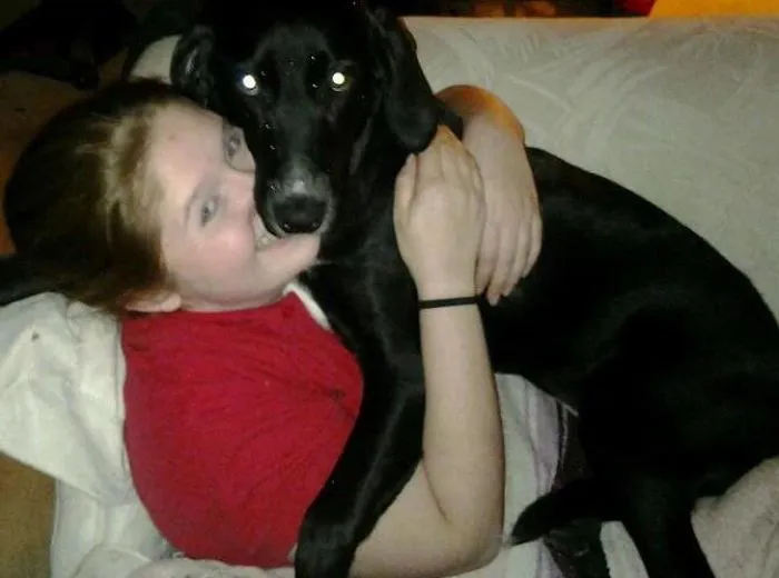 Teggy, The Now-70-pound Lap Dog. Lap Provided By Lauren.