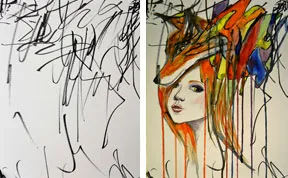 Artist Turns Her 2-Year-Old's Sketches Into Paintings