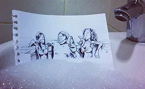 Illustrator Creates Doodles That Interact With Their Surroundings