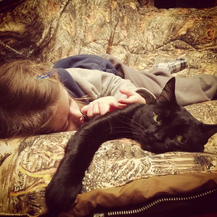179 Heartwarming Photos Of Kids Playing With Their Cats