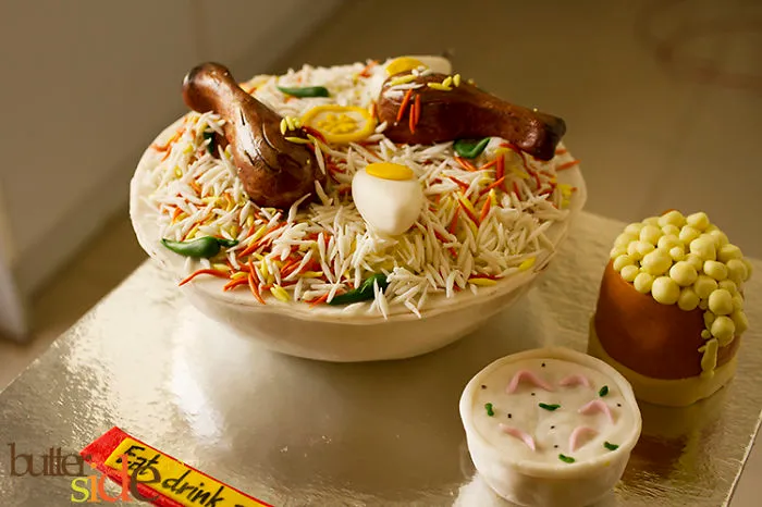 Chicken Biryani Cake